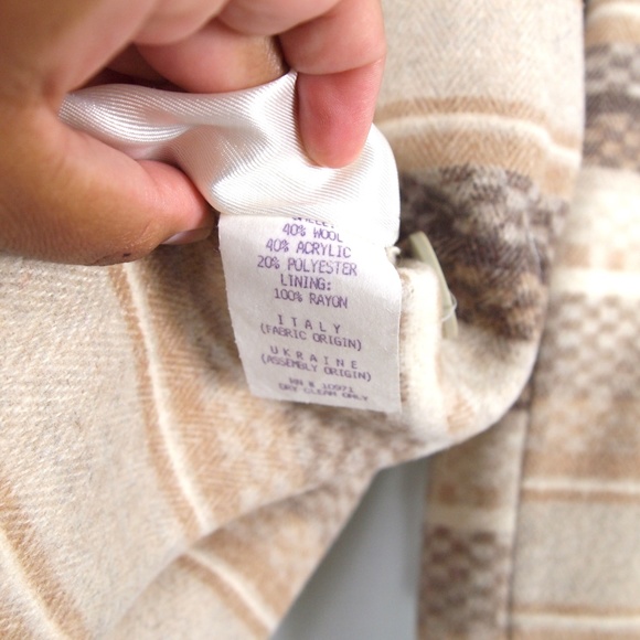 90's Braetan South West Blanket Wool Blend Blazer - Picture 7 of 8